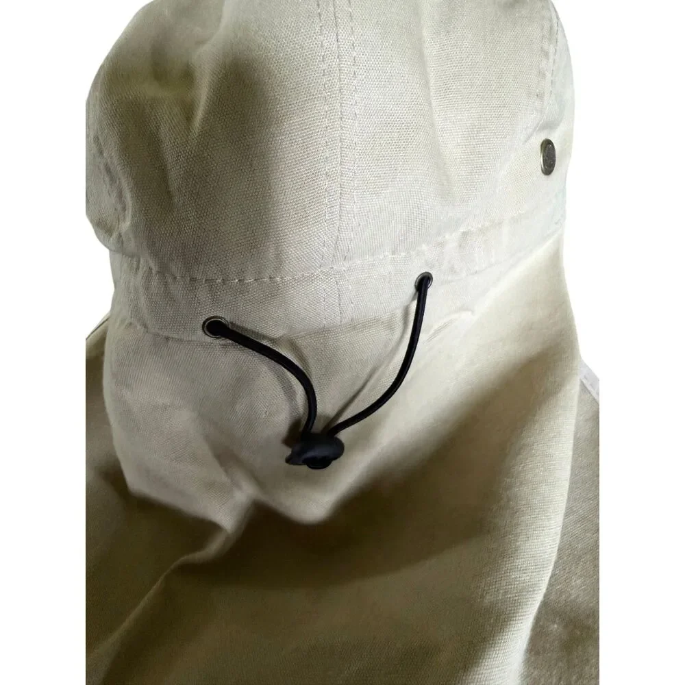 Unisex‎ Canvas Sun Hat with Neck Flap One Size Outdoor Hiking Beach Cap